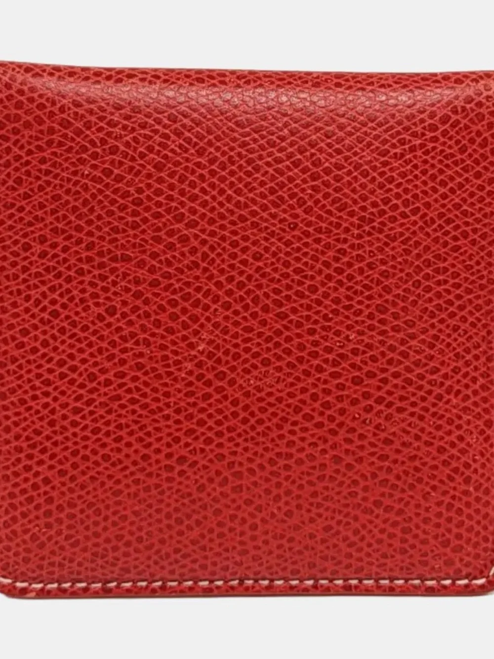 Loewe Red Textured Leather Compact Wallet